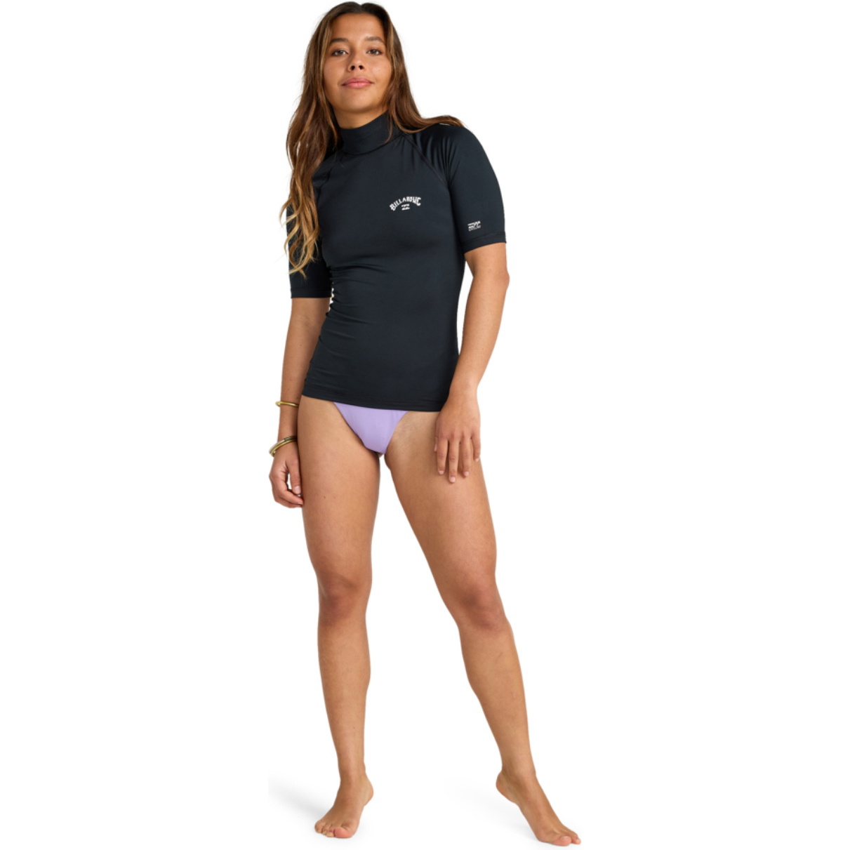 2026 Billabong Womens Tropical Surf Short Sleeve Rash Vest EBJWR03041 - Black